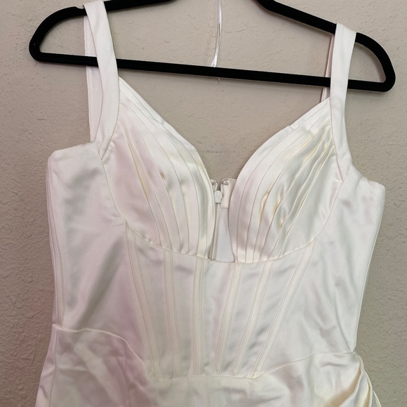 House of CB S D-DD 'Faye' Ivory white Satin Corset Midi Dress size S NWOT - Picture 11 of 14